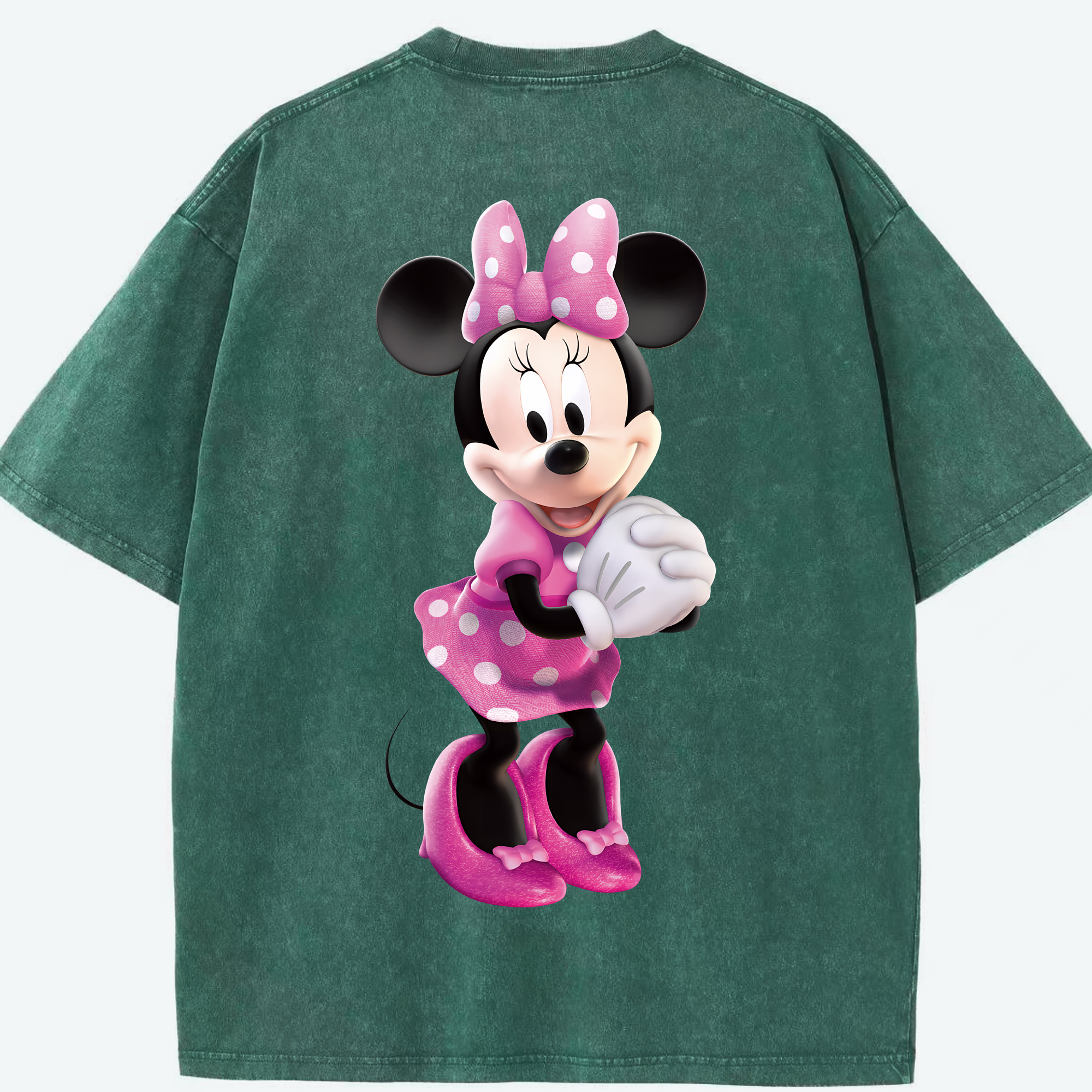 （画像用） ミッキーマウス Mickey Mouse 綿100% ヴィンテージ風 半袖Tシャツ（背面プリント）